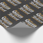 女王に女恩退職した人がおもしろいいる ラッピングペーパー (角)