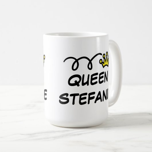 女王のための大きい特大王のサイズのコーヒー・マグ コーヒーマグカップ (正面右)