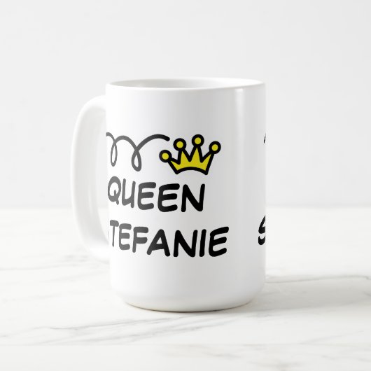 女王のための大きい特大王のサイズのコーヒー・マグ コーヒーマグカップ (正面左)