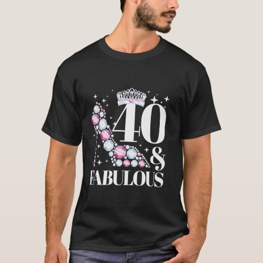 女王のような40歳と素晴らしい40歳の誕生日 Tシャツ (正面)