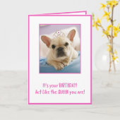 女王のように振る舞う カード (黄色い花)