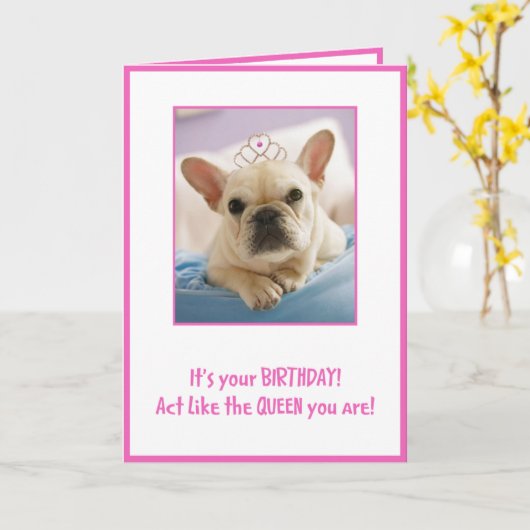 女王のように振る舞う カード (黄色い花)