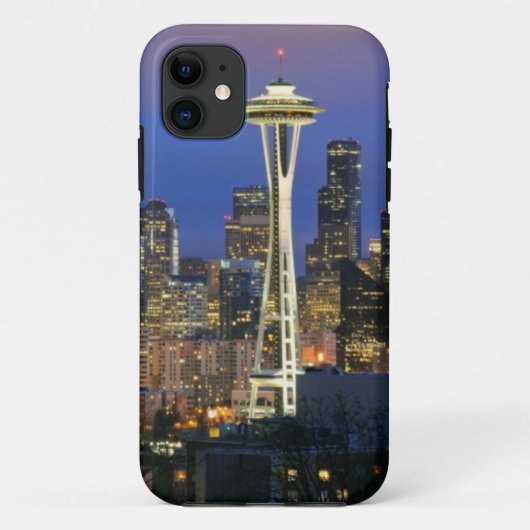 女王のアンケリー公園から見られるシアトル Case-Mate iPhoneケース (裏面)