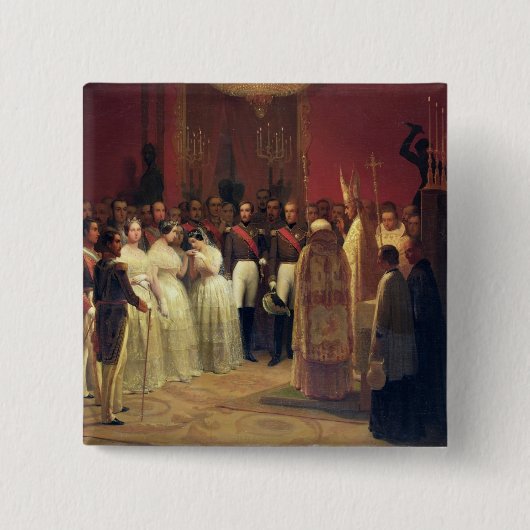 女王のイザベラ結婚II 缶バッジ (正面)