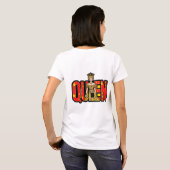 女王のイラスト 王妃の女性 Tシャツ (裏面フル)