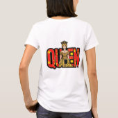 女王のイラスト 王妃の女性 Tシャツ (裏面)