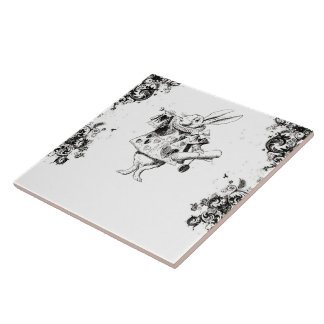 女王のウサギ-ヴィンテージのアリスの渦巻のコレクション タイル