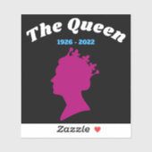女王のシルエット 誕生 死没 日付 デザイン シール (シート)