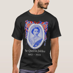 女王のジュビリー1952 2022ヴィンテージエリザベスII Tシャツ