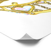 女王のハート王冠ティアラポスター ポスター (角)