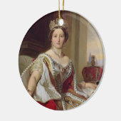 女王のビクトリア(1819-1901年) 1859年ポートレート(油o セラミックオーナメント (左)