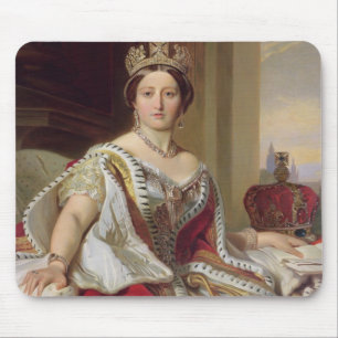 女王のビクトリア(1819-1901年) 1859年ポートレート(油o マウスパッド