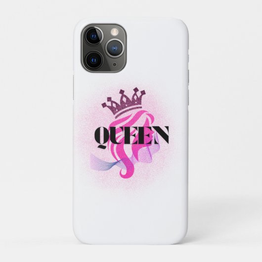 女王のピンククラウン デザイン - 強く美しい女性の力 Case-Mate iPhoneケース (裏)