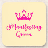 女王のピンク文字を表す コースター (正面)