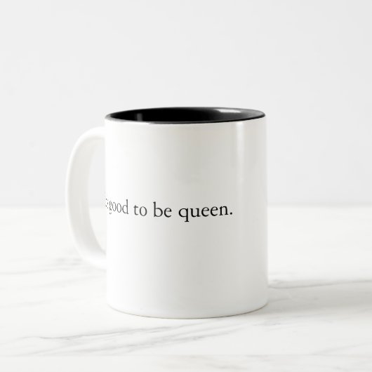 女王のマグであることはよいです ツートーンマグカップ (正面左)