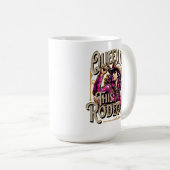 女王のロデオピンク、女性のカーボーイギフト、女の子ボス コーヒーマグカップ (正面右)