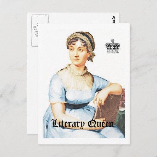 女王のヴィンテージのスタイルのジェーン文学的なAustenの郵便はがき ポストカード (正面/裏面)