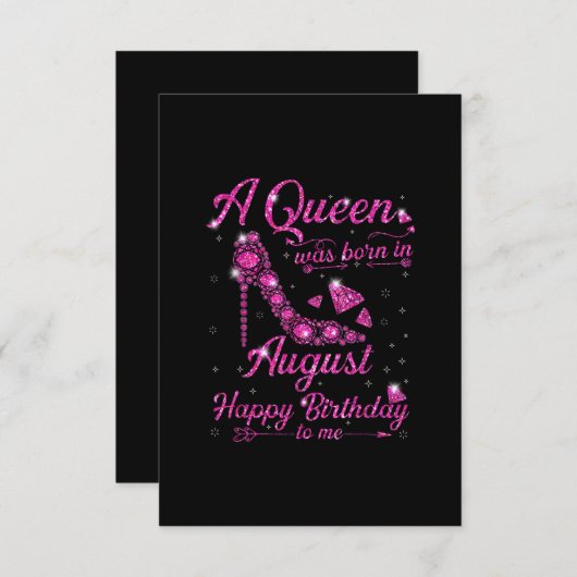 女王の女生まれ性が誕生日に贈威厳があるる エンクロージャーカード (正面/裏面)