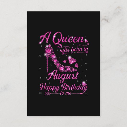 女王の女生まれ性が誕生日に贈威厳があるる エンクロージャーカード (正面)
