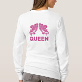 女王の服には女王という言葉が付いている Tシャツ (裏面)