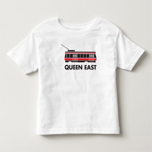 女王の東の(トロント)市街電車の幼児のTシャツ トドラーTシャツ (正面)