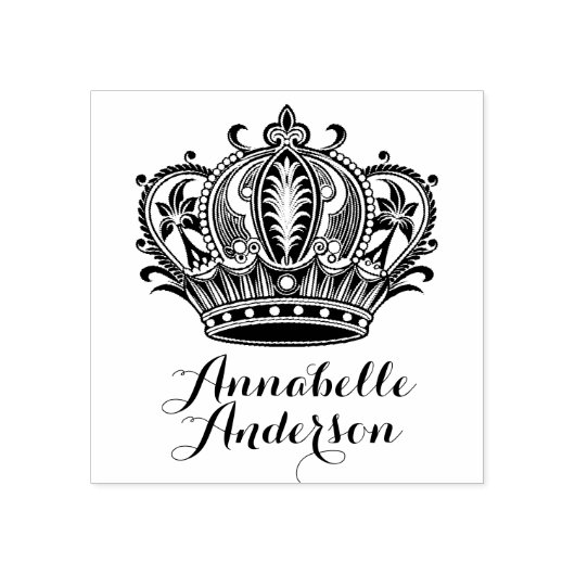 女王の王冠の個人用設定 ラバースタンプ (インプリント)