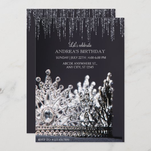 女王の王冠 招待状 (正面/裏面)