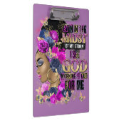 女王の真ん中に黒メラニン女性の茶色の肌 クリップボード (右)