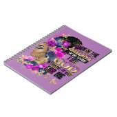 女王の真ん中に黒メラニン女性の茶色の肌 ノートブック (左側)