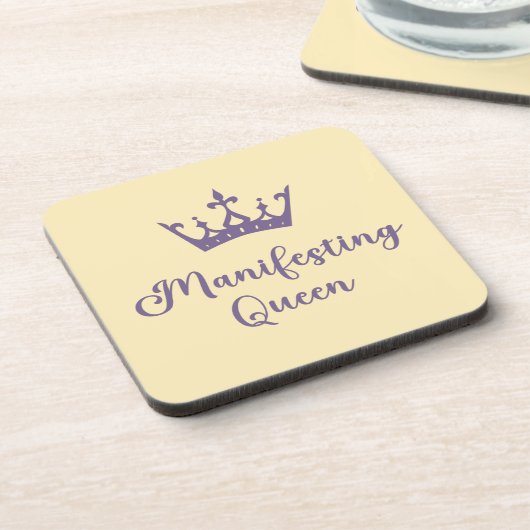 女王の紫色の文字を表示 コースター (左側)