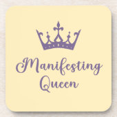 女王の紫色の文字を表示 コースター (正面)
