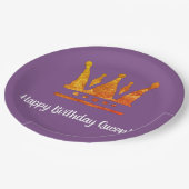 女王の誕生日のカスタムな紙皿 ペーパープレート (アングル)