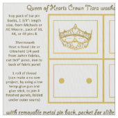 女王の金ゴールドの王冠のティアラのブローチの裁縫パターン ファブリック (クローズアップ)