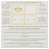 女王の金ゴールドの王冠のティアラのブローチの裁縫パターン ファブリック (見本)