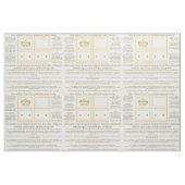 女王の金ゴールドの王冠のティアラのブローチの裁縫パターン ファブリック (ファットクウォーター)