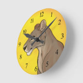 女王の雌ジシ ラウンド壁時計 (傾斜)