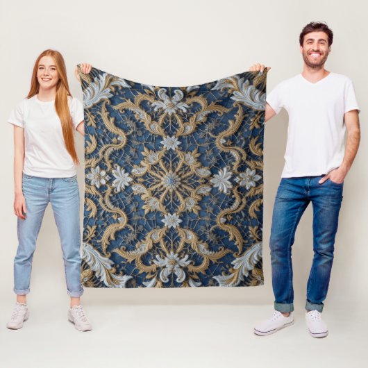 女王の青みがかった抱擁 フリースブランケット (インサイチュ)