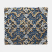 女王の青みがかった抱擁 フリースブランケット (正面(横))