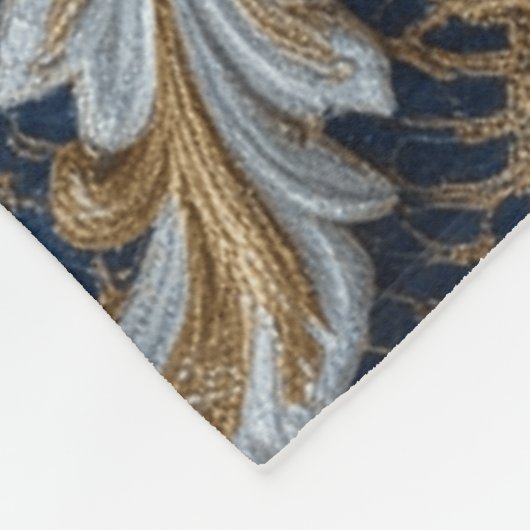 女王の青みがかった抱擁 フリースブランケット (角)