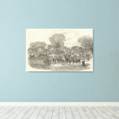 女王の鹿の猟犬：会う、アイレスベリー キャンバスプリント (インサイチュ (ウッドフロア))