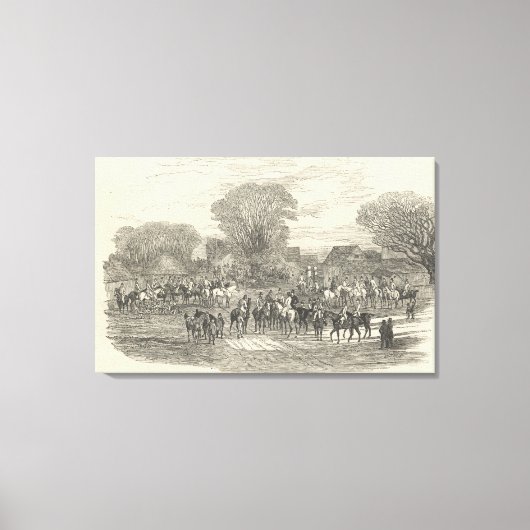 女王の鹿の猟犬：会う、アイレスベリー キャンバスプリント (正面)