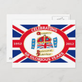 女王の60周年記念 ポストカード (正面/裏面)