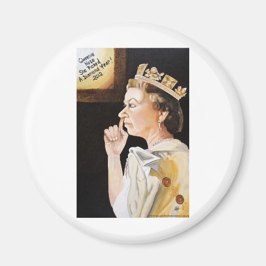 女王の「鼻」彼女はダイヤモンドの年を選んだ。 マグネット (正面)