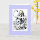 女王のCroquetを遊んでいるアリス カード (黄色い花)