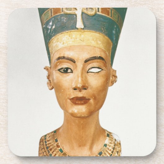 女王のNefertiti、スタッドからの正面図バスト、 コースター (正面)