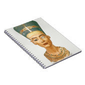 女王のNefertiti、スタッドからの正面図バスト、 ノートブック (右側)