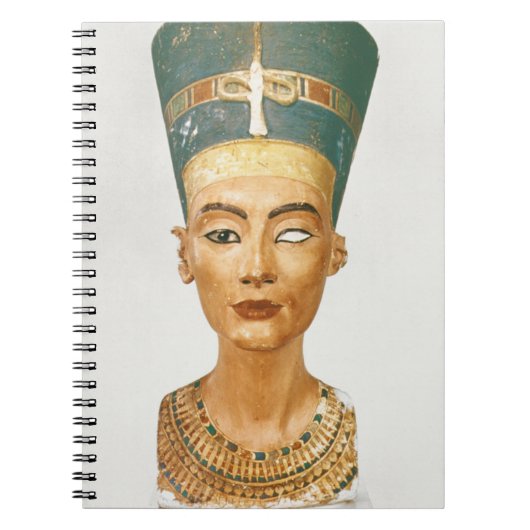 女王のNefertiti、スタッドからの正面図バスト、 ノートブック (正面)
