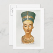 女王のNefertiti、スタッドからの正面図バスト、 ポストカード (正面/裏面)