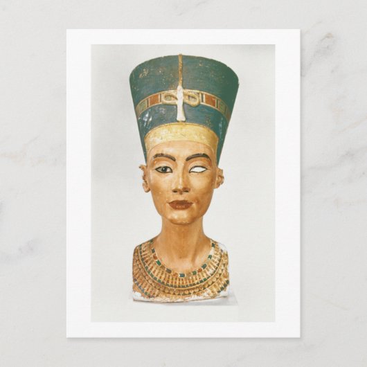 女王のNefertiti、スタッドからの正面図バスト、 ポストカード (正面)