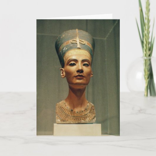 女王のNefertiti、正面図バスト カード (正面)
